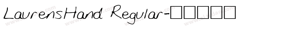 LaurensHand Regular字体转换